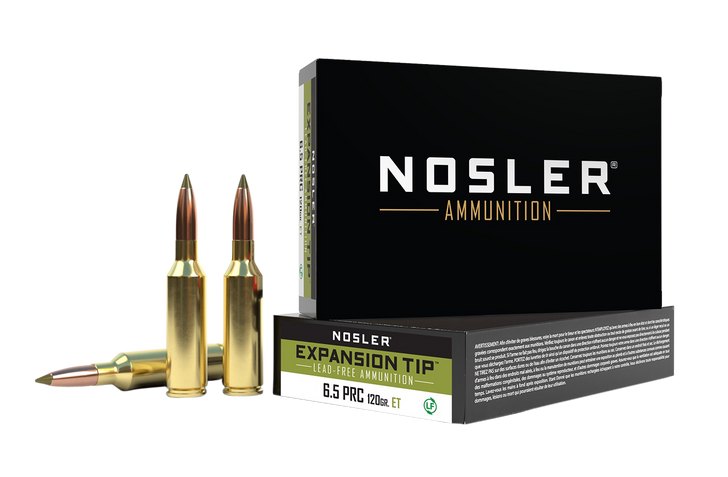 Nosler 6.5 PRC - E-Tip  - 120 Grain - Brass Cased - 20RD Box - 40688