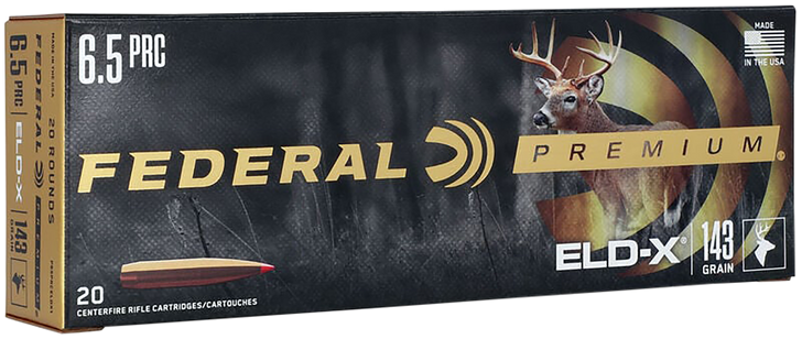 Federal 6.5 PRC 143 Grain ELD-X - Rifle Ammo - 20RD Box - P65PRCELDX1