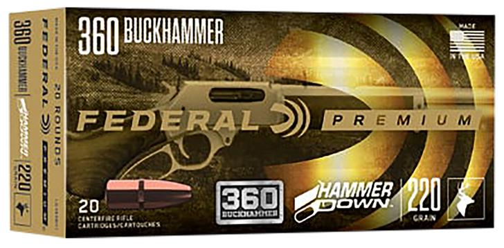 Federal .360 Buckhammer 220 Grain Soft Point Rifle Ammo - 20RD Box - LG360BH1