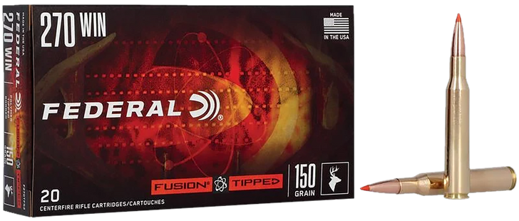 Federal 270 Win 150 Grain Bonded Jacketed Soft Point Tipped  - 20RD Box - F270TFS2