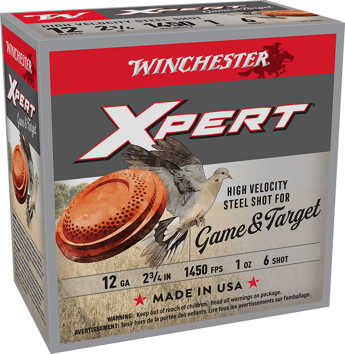 Winchester Xpert Game & Target 12 Gauge 1 Oz 2.75 in Shotgun Ammo - #6 - 25RD Box - WE12GTHV6