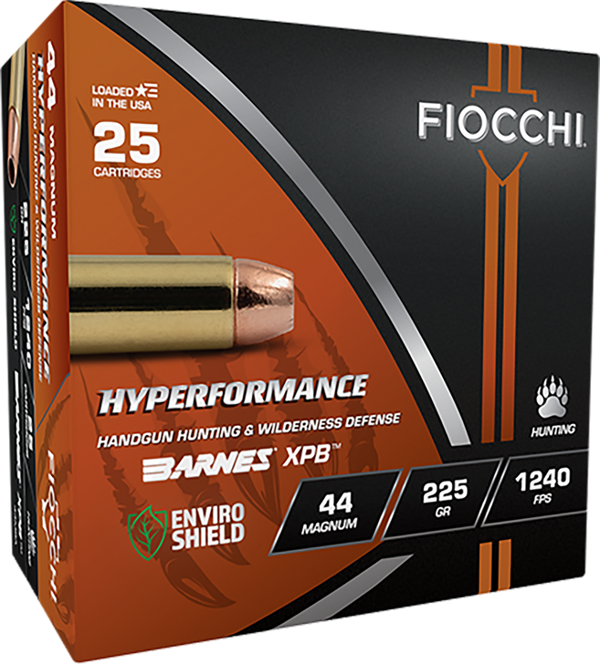 Fiocchi Hyperformance Hunt 44 Mag 225 Grain XPB - JHP  -  Pistol Ammo  -  25RD Box - 44MBA