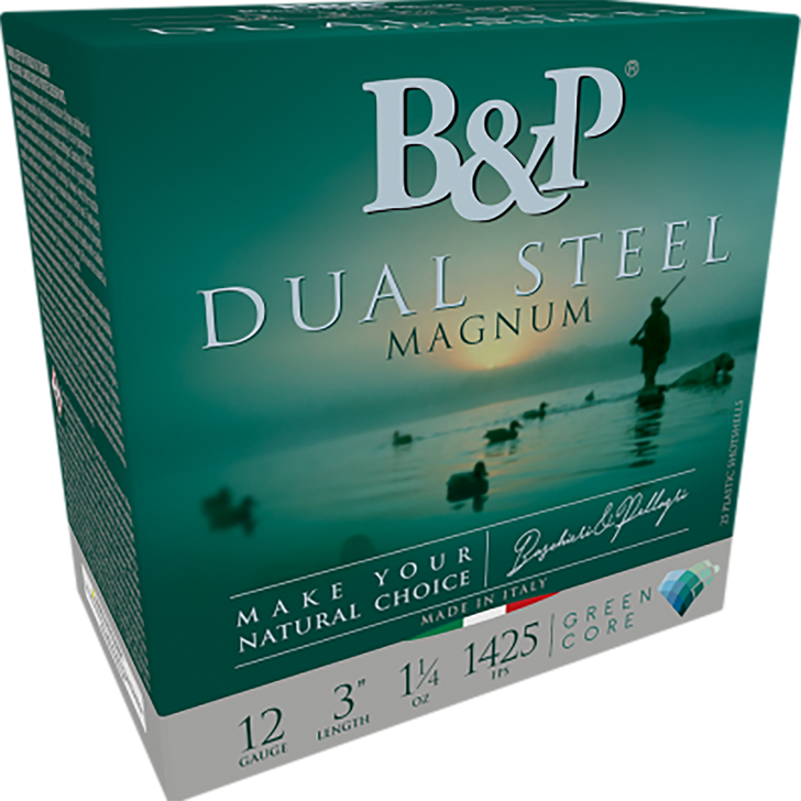 B&p Ammunition Dual Steel, B&p 12b8ds23  Dual Steel 12g 3"1 1/8oz Gc    10/10