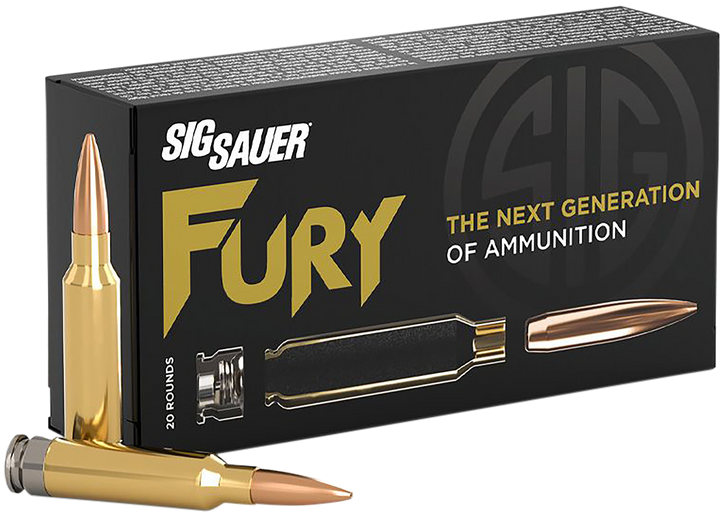 SIG SAUER Fury Hybrid Match .277 Sig 155 Grain OTM Match Brass Cased - Rifle Ammo - 20RD Box