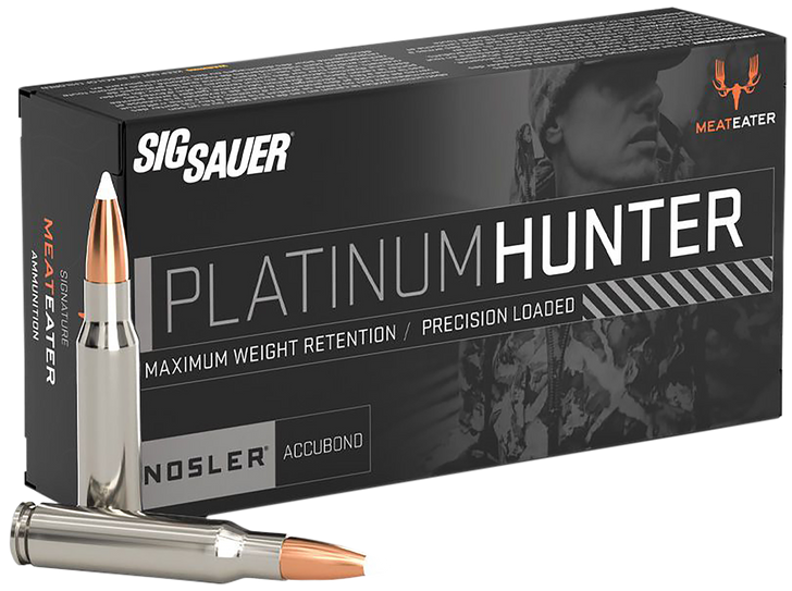 SIG SAUER Platinum Hunter 7mm Rem 160 Grain Nosler Accubond Brass Cased - Rifle Ammo - 20RD Box