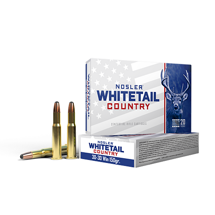 Nosler Whitetail Country 30-30 Winchester 150 Grain Solid Base  - 2390 FPS - 20RD Box - 40135