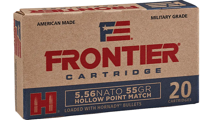 Hornady Frontier Cartridge - 5.56x45mm NATO - 55 Grain - HP Match - 20RD Box