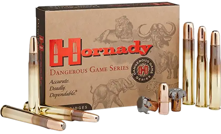 Hornady Dangerous Game .416 Rigby 400 Grain Dangerous Game EXpanding Bonded Brass Cased - Rifle Ammo - 20RD Box - 82661