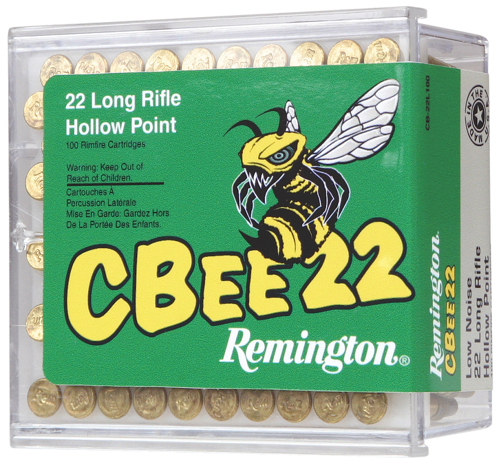Remington CBee 22 .22 Long Rifle 33 Grain Truncated Hollow Point Brass Cased - Rimfire Ammo - 100 Rounds - 21119