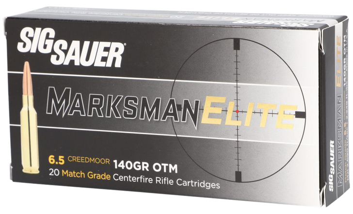 SIG SAUER SIG Match  6.5 Creedmoor 140 Grain Open Tip Match Brass Cased - Rifle Ammo - 20RD Box