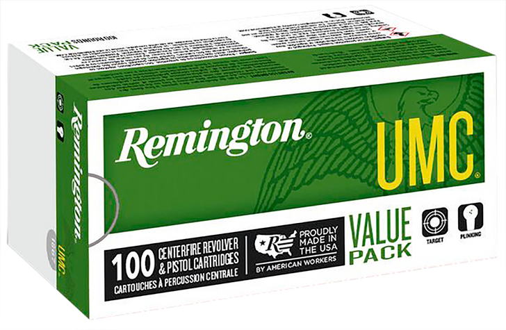 Remington UMC 9MM  115 Grain - FMJ - Brass Cased  -  Pistol Ammo  -  100 Rounds - 23765