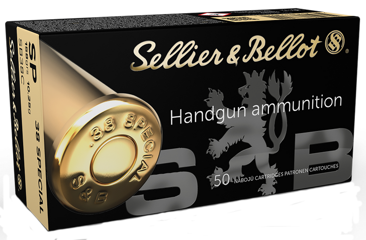 Sellier & Bellot 38 Special 158 Grain Soft Point Brass Cased - Pistol Ammo  -  50RD Box - SB38C