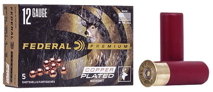 Federal Vital-Shok 12 Gauge 2-3/4in 00 Buck Buckshot Shotshells - 5RD Box - #00 Buck