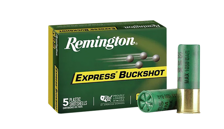 Remington Express Buckshot 12 Gauge 8 Pellet 2.75in #000 Buck - Shotgun Ammo - 5RD Box - 20406