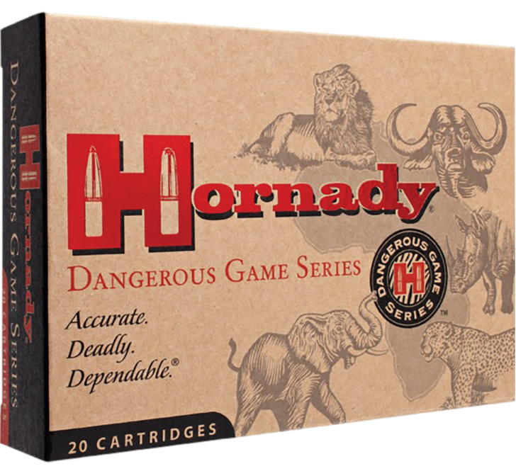Hornady Dangerous Game .375 H&H Magnum 270 Grain InterLock SP - Recoil Proof Brass Cased - Rifle Ammo - 20RD Box - 8508
