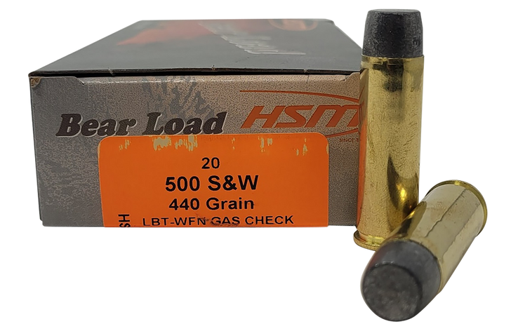 HSM - Bear Load -  .500 S&W Magnum - 440 Grain Wide Flat Nose - 20RD Box