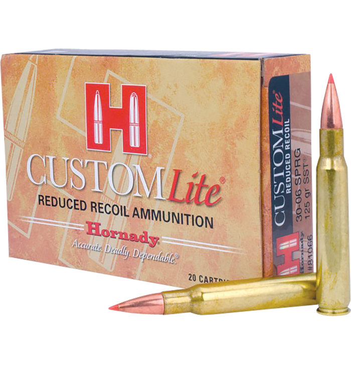 Hornady Custom .30-06 Springfield 125 Grain Super Shock Tip Brass Cased - Rifle Ammo - 20RD Box - 81066