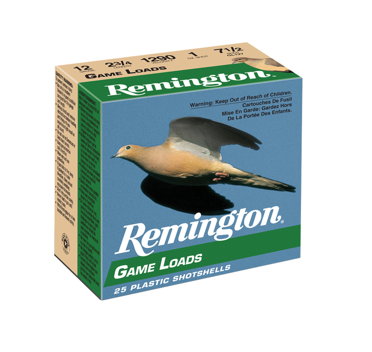 Remington Lead Game Loads 12 Gauge 1oz 2.75in 1290FPS #7.5 - Shotgun Ammo - 25RD Box - 20030