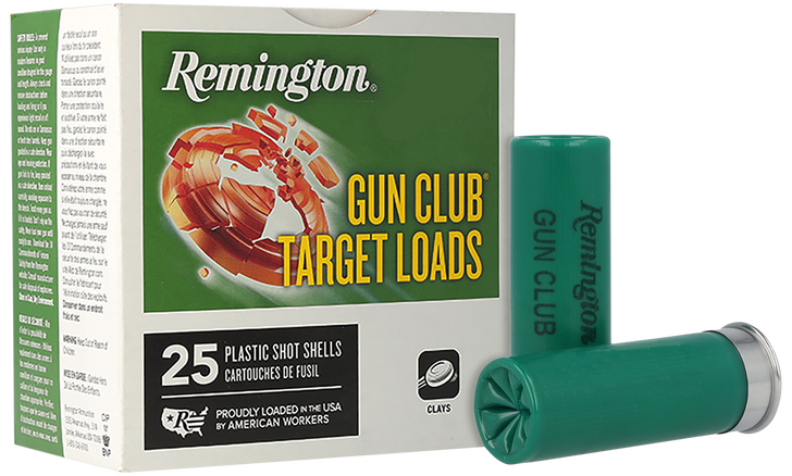 Remington Gun Club Target Loads 12 Gauge 1 1/8oz 2.75in 1145FPS #8 - Shotgun Ammo - 25RD Box - 20230