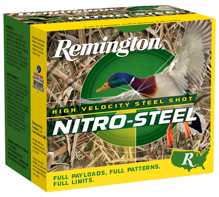 Remington Nitro-Steel High Velocity 12 Gauge 1 1/4oz 3in 1450FPS #2 - Shotgun Ammo - 25RD Box - 20800