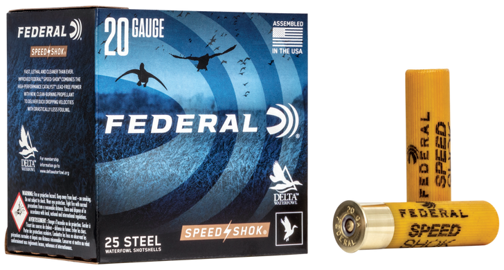 Federal Speed Shok 20 Gauge 7/8oz Speed Shok - Shotgun Ammo - 4 Shot - 25RD Box - WF209 4