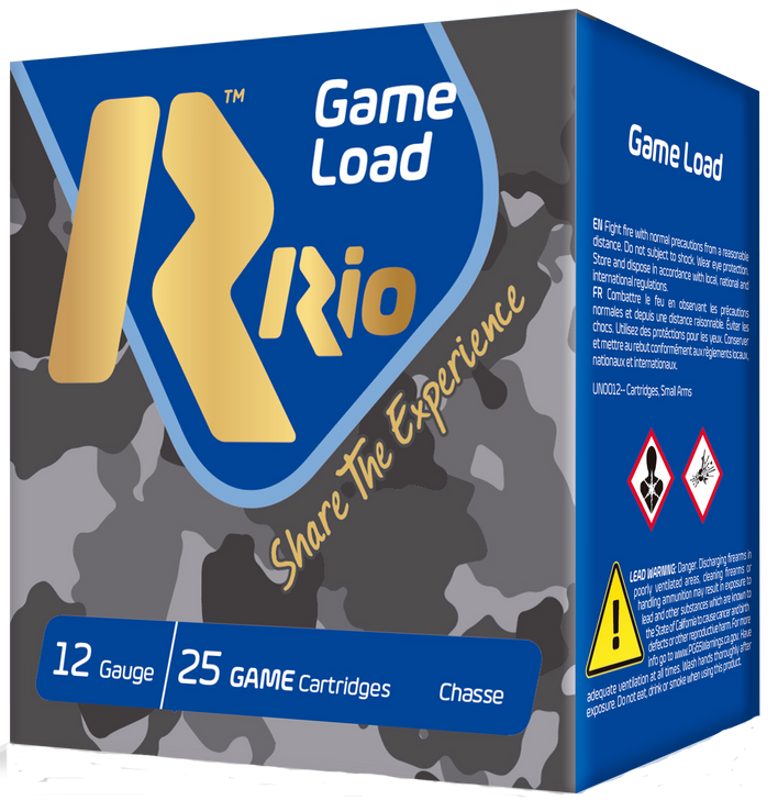 Rio  -  Game Load 12 Gauge 2-3/4in #7.5 1-1/8oz Upland Shotshells - 25RD Box - #7.5