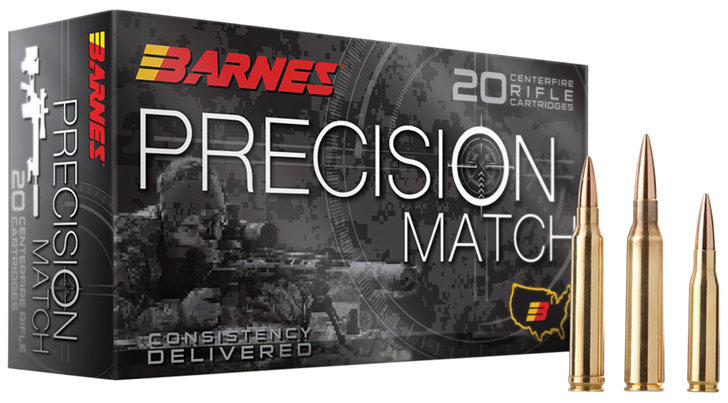 Barnes  6.5 PRC - Match Burner Open Tip Match Boat Tail - 145 Grain - 20RD Box