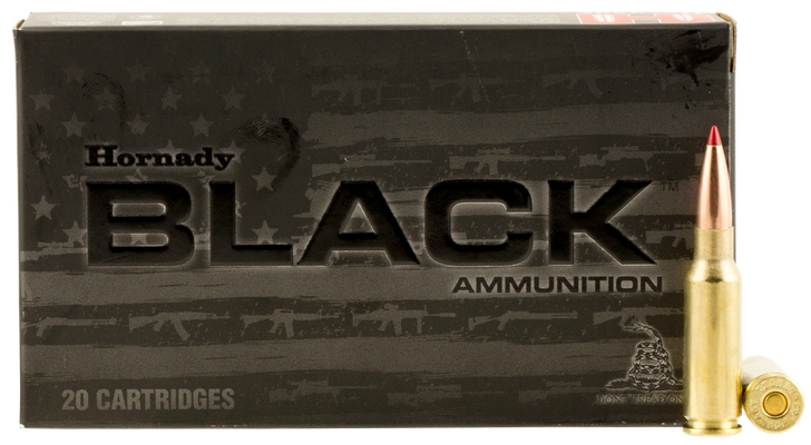 Hornady BLACK 6.5mm Grendel 123 Grain Extremely Low Drag Match Brass Cased - Rifle Ammo - 20RD Box - 81528
