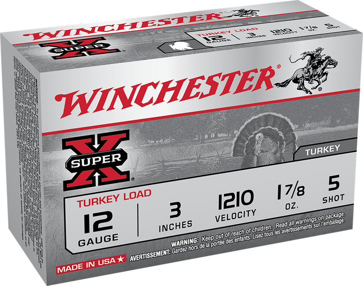 Winchester Super-X Shotshell 12 Gauge 1 7/8 Oz 3in - Shotgun Ammo - 10RD Box - X123MT5