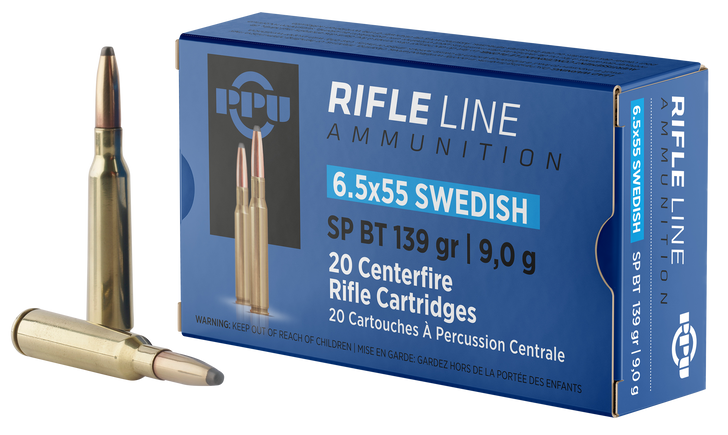 Ppu Ammo 6.5x55 Swedish Mauser 139gr. Jsp 20RD Box