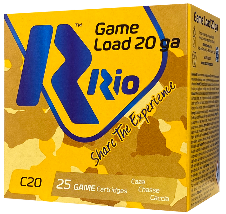 Rio Ammunition Game Load, Rio Rc206      Game Load   20 2.75 6sht 1oz  25/10