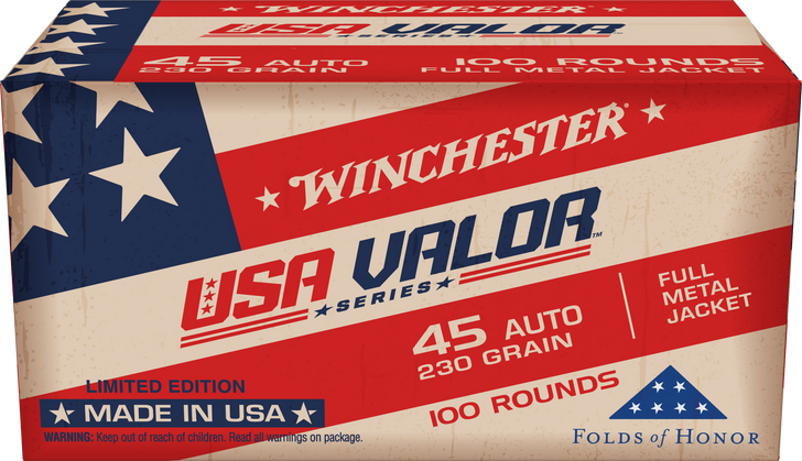 Winchester Ammo Usa Valor, Win Usav45a         45 Trgt 230 Fmj    Valr  100/5