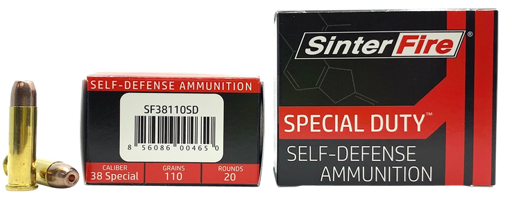Sinterfire Inc Special Duty (sd), Sinterfire Sf38110sd  38sp 110gr.hollow Pnt  20/10