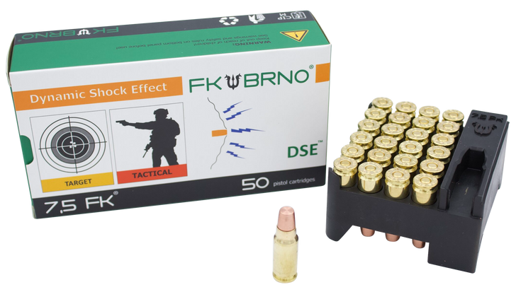 FK BRNO F9 Ammo 7.5 FK 100gr FMJ - FK-AMMOF9-50 - 50rd