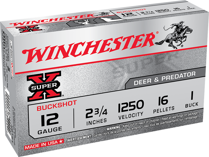 Winchester Ammo Super X, Win Xb121     Sup-x        12 2.75 0  Buck    5/50