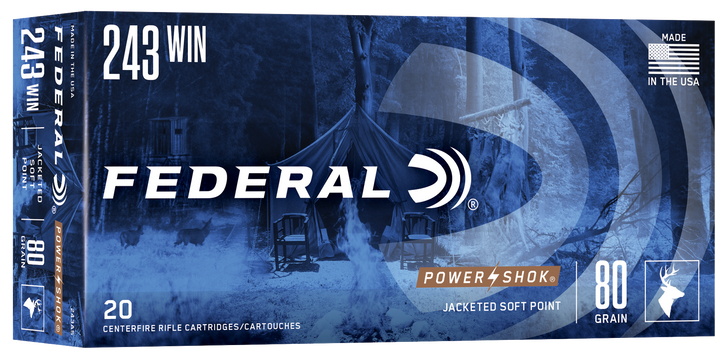 Federal Power-shok, Fed 243as          243      80 Sp Ph         20/10