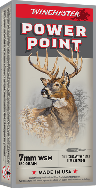 Winchester Ammo Power-point, Win X7mmwsm         7mmwsm  150 Pp           20/10