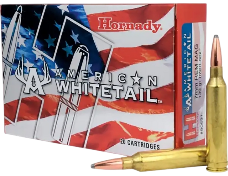Hornady American Whitetail, Horn*80591  Am Whtl 7mmrem    139 Sp         20/10