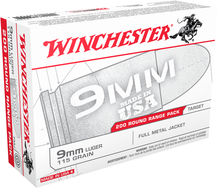 Winchester Ammo Usa, Win Usa9w           9mm     115 Fmj         200/05