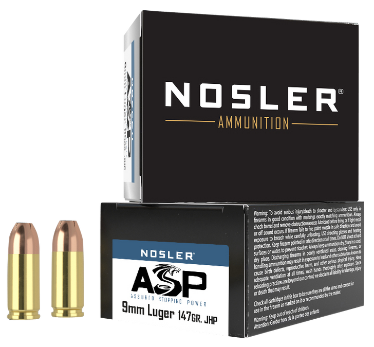 Nosler Assured Stopping Power 9MM 147gr JHP - 51290 - 20rd