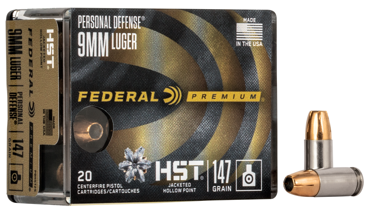 Federal Premium 9MM 147gr JHP - P9HST2S - 20rd