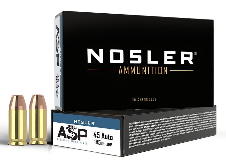 Nosler Assured Stopping Power, Nos 51271 Match Hg 45acp  185 Jhp            50/10