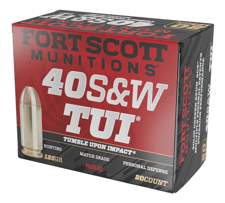 Fort Scott Munitions Tumble Upon Impact (tui), Fsm 400-125-scv       40s&w  125g  Tui       20/25