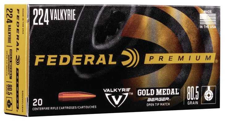 Federal Premium, Fed Gm224vlkbh2    224val  80.5 Berger       20/10