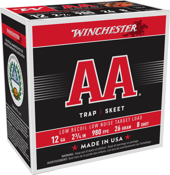 Winchester Ammo Aa, Win Aa12fl8   Aa Low      12 2.75 8sh  26gm  25/10