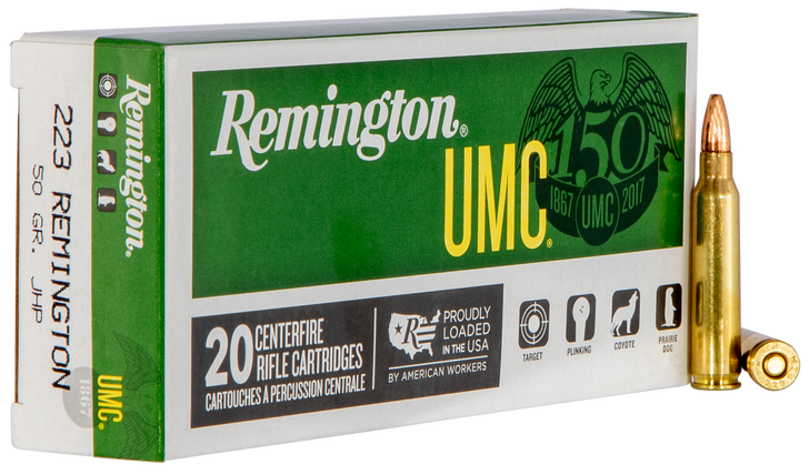 Remington Ammunition Umc, Rem 23812  L223r8   Umc 223        50 Jhp    20/10