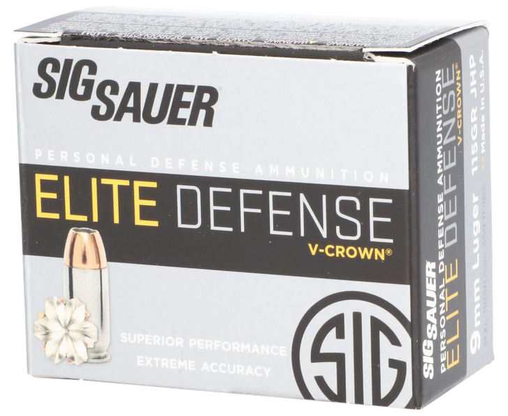 Sig Sauer Elite Performance, Sig E9mma1-20            Vcrwn 9mm  115 Jhp  20/10