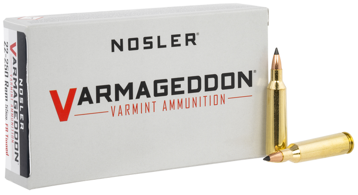 Nosler Varmageddon, Nos 65155        22-250   55 Fbt             20/10