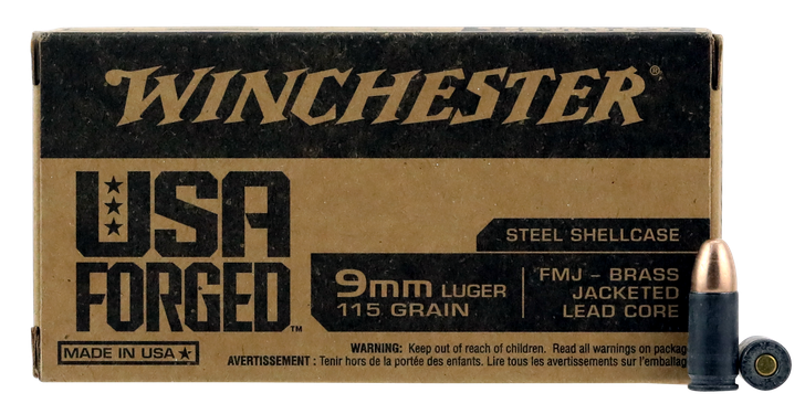 Winchester Ammo Usa, Win Win9sv          9mm     115 Fmj  Usa Stl 50/10