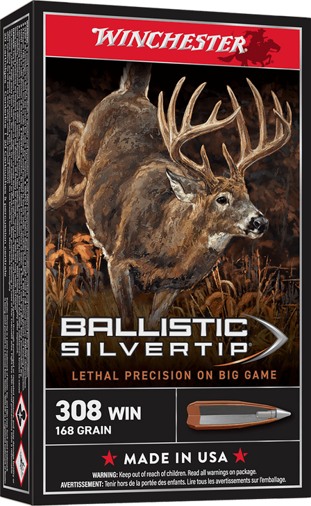 Winchester Ammo Ballistic Silvertip, Win Sbst308a        308     168 Blst         20/10